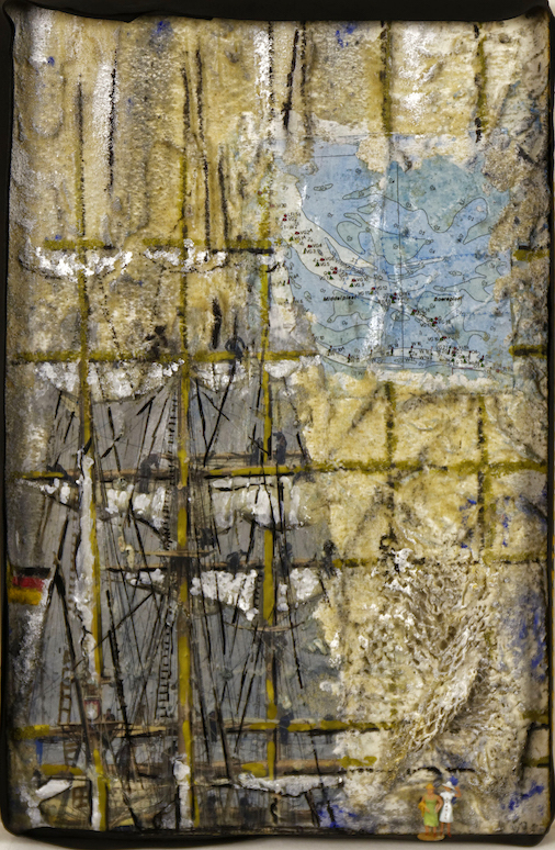 Gorch Fock, Collage,  20 x 30 x 3,5 cm