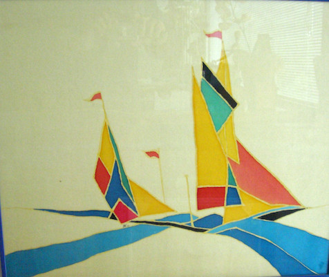 Sailing, Seide 50 x 60 cm.