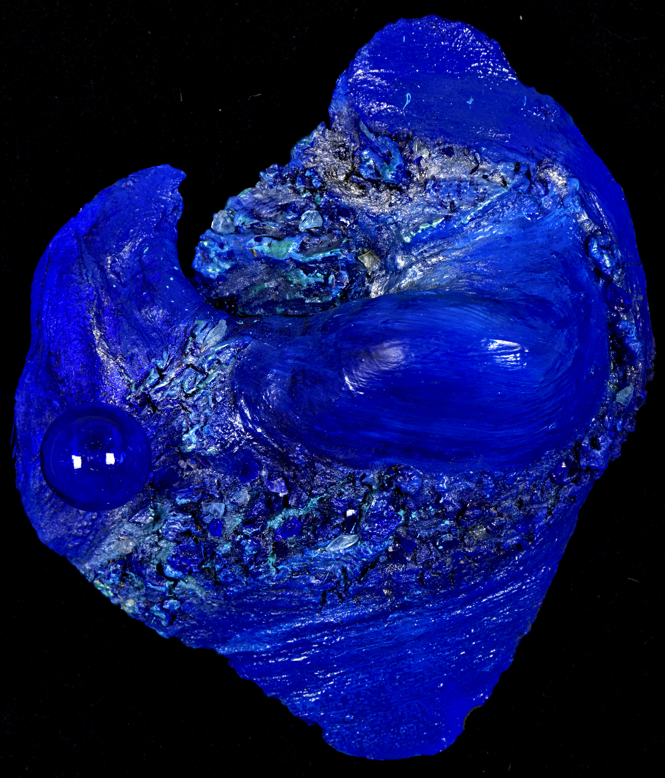 Skulptur in Blau, Objekt, 30 x 40 cm.