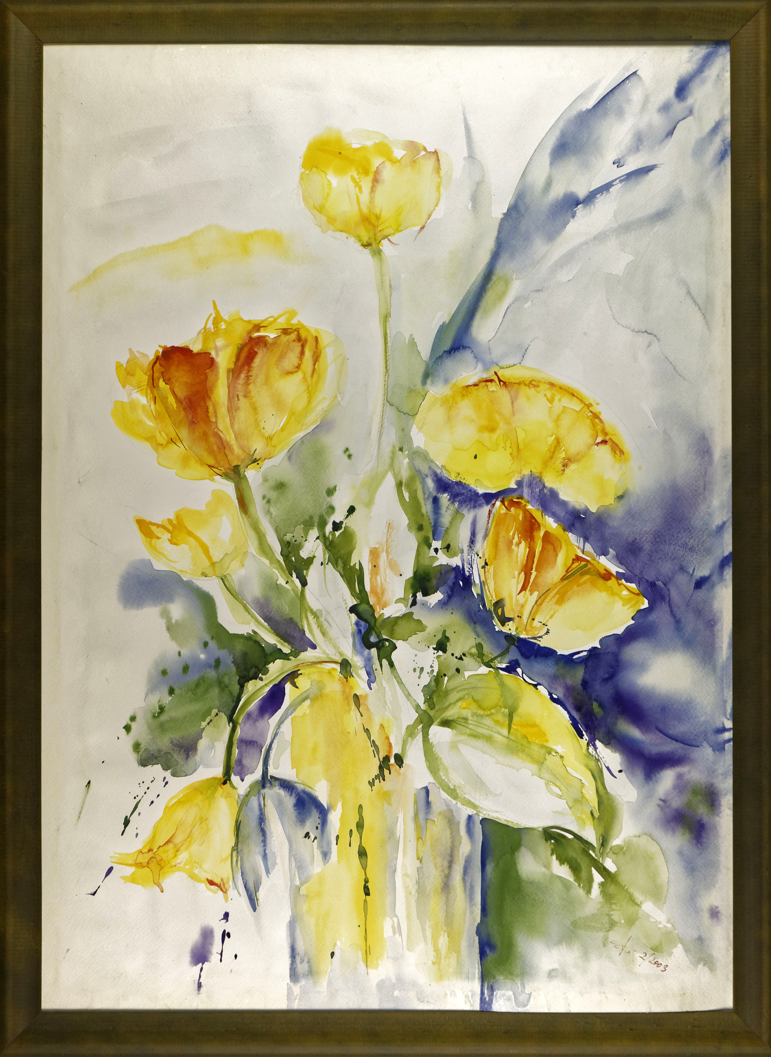 Tulpen, Aquarell, 50 x 70 cm. i.R.