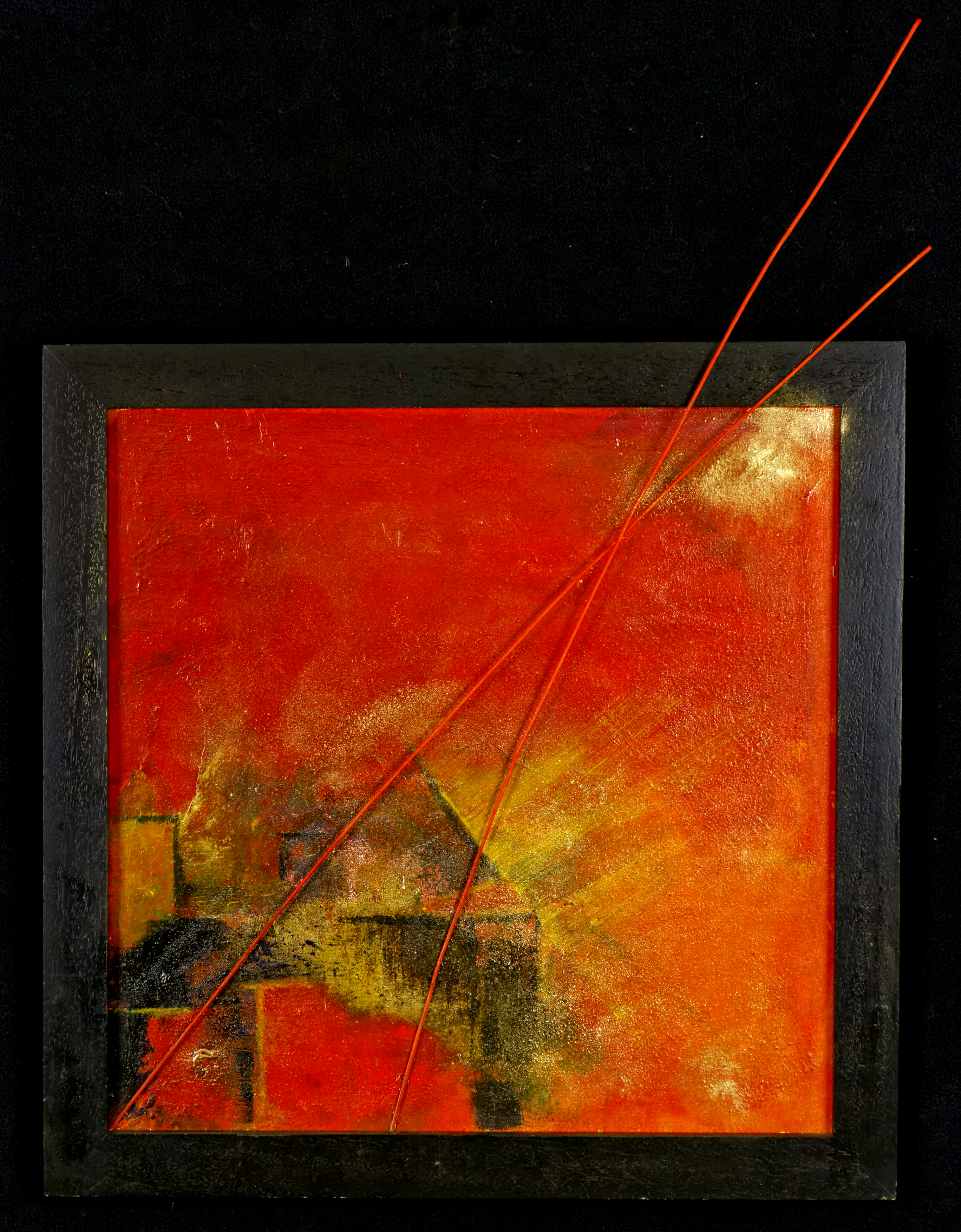 Rot, Acryl  auf Holz, 50 x 50 cm.