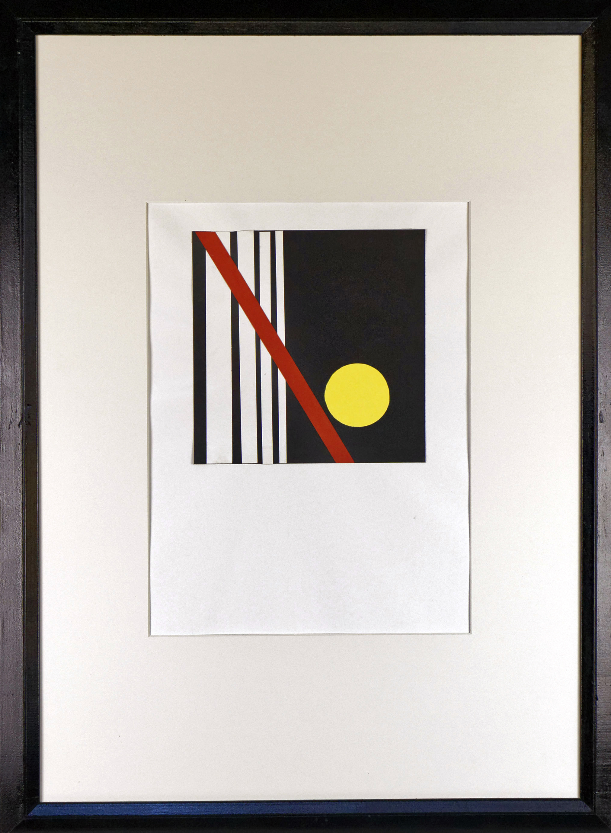 Yellow Dot, Collage, 50 x 70 cm.